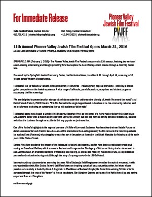 PVJFF 2016 Press Release